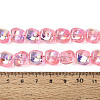 Electroplate Transparent Glass Beads Strands EGLA-N057-02A-06-4