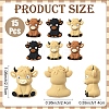 15Pcs 3 Colors Highland Cattle Silicone Beads SIL-YW0001-97-2