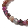 Natural Red Corundum/Ruby and Sapphire Beads Strands G-I341-10B-4