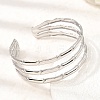 21MM 304 Stainless Steel 3-Strand Cuff Bangles for Women SA-CBAB767-27P-3