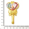 Christmas Santa Claus Print Brass & Resin Wax Stamp Handles LS-AJEW-A058-02B-3