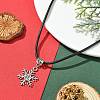 Tibetan Alloy Snowflake Pendant Necklaces NJEW-JN04538-04-2