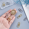 4 Pairs 2 Colors Brass Hoop Earrings EJEW-PH0001-48-3