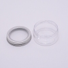 Round Aluminium Cover Plastic Box CON-WH0079-29B-2