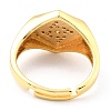 Adjustable Real 18K Gold Plated Brass Enamel Finger Ringss RJEW-L071-28G-4