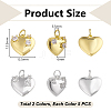 10Pcs 2 Colors Brass Pave Cubic Zirconia Pendants KK-GA0002-35-2