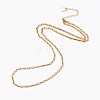 Brass Box Chain Necklaces NJEW-H206-01B-G-2