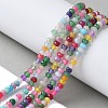 Dyed Natural Malaysia Jade Rondelle Beads Strands X-G-E316-2x4mm-67-5