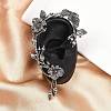 316 Surgical Stainless Flower Cuff Earrings EJEW-C160-05B-5