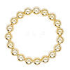 Classic Golden Tone Round Brass Beaded Stretch Bracelets for Women Men IN4084-1-1