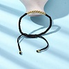 Polyester Cord Braided Bead Bracelets for Women BJEW-L698-04G-02-3