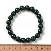 Natural Malachite Beaded Stretch Bracelets BJEW-A045-01A-5