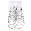 Alloy Hoop Earrings Sets WG0E569-02-1