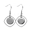 Hollow Stainless Steel Earring Hooks EJEW-CJC0001-15-1