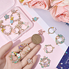 30Pcs 15 Styles Rack Plating Alloy Enamel Pendants FIND-SC0021-88-3