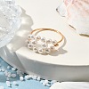 Round Shell Pearl Finger Rings RJEW-TA00153-2