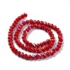 Electroplate Opaque Solid Color Glass Beads Strands EGLA-A044-P2mm-L22-2