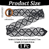 Cloth Woven Rhombus with Wood Chain Belts for Women AJEW-WH20019-125C-2