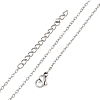 Non-Tarnish 304 Stainless Steel Cable Chain Necklaces NJEW-M176-14-A-1