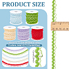 40M 5 Colors Nylon Lace Elastic Webbing OCOR-BC0009-14-2