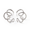 Left and Right Clear Cubic Zirconia Cuff Claw Stud Earrings EJEW-L234-076P-1