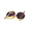 Natural Amethyst Oval Pendants G-K371-01G-07-2