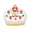 Christmas Alloy Enamel Pendants ENAM-K074-01G-16-1