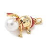 Christmas Brass Micro Pave Cubic Zirconia Enamel Pendants LS-KK-K305-10B-G-2