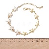 Synthetic Turquoise & 304 Stainless Steel Link Chain Bracelets for Women BJEW-JB13506-2