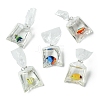 5Pcs 5 Colors Resin Pendants with Iron Jump Ring RESI-FS0001-70-3