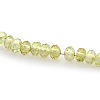 Pearl Luster Plated Faceted Rondelle Glass Beads Strands GLAA-A024A-PL04-1