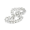 Unisex Thick CCB Plastic Cuban Link Chains Necklaces NJEW-V006-02P-2