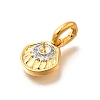Brass Micro Pave Cubic Zirconia Pendants KK-S517-01D-G-2