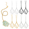 4Pcs 4 Colors 304 Stainless Steel Macrame Pouch Necklace Making NJEW-PH01541-1