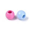 Opaque Plastic European Beads KY-N025-15-2