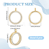 6Pcs Alloy Magnetic Locket Pendants FIND-ME0003-67G-2