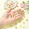 40Pcs 4 Styles Synthetic Coral Dyed Beads CORA-YW0001-04-5