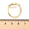 Ocean Theme Brass Micro Pave Cubic Zirconia Cuff Rings for Women RJEW-F184-17A-G-5