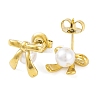 Ion Plating(IP) 304 Stainless Steel Stud Earrings for Women EJEW-A049-19G-2