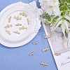 16Pcs 2 Styles Brass Micro Pave Clear Cubic Zirconia Rectangle Chandelier Component Links KK-WR0001-94-4