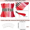 24 Skeins 3Bags 6-Ply Polyester Embroidery Floss OCOR-CY0003-43B-2