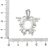 Brass Pendant Cabochon Settings KK-S521-17D-P-3
