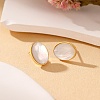 Natural Shell Oval Stud Earrings WV6287-3