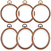 6Pcs 2 Styles Plastic Cross Stitch Embroidery Hoops DIY-CP0012-39-6