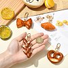 1 Set 4Pcs 4 Styles Simulated Alkaline Water Bread Keychains ST-CJ0028-10-4