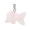 Natural Rose Quartz Pendants PW-WG170A9-01-1