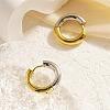 Two Tone 304 Stainless Steel Huggie Hoop Earrings for Women WQ4078-1-1