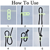 100Pcs Three-Hole Plastic Tent Rope Tensioner FIND-FH0018-28B-4