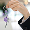 20Pcs 10 Colors Zinc Alloy Keychains KEYC-BBC0001-16-7