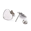 Non-Tarnish 304 Stainless Steel Stud Earring Findings STAS-I183-07B-07P-3